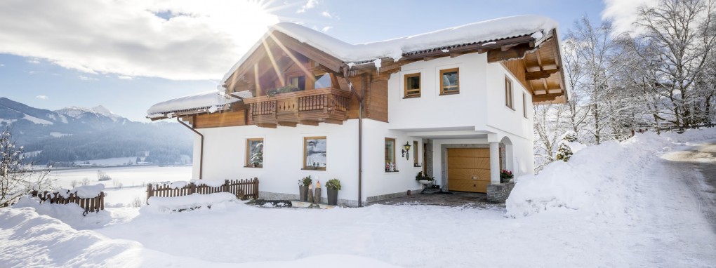 Ferienwohnungen Jäger Flachau, Ski amadé im snow space Salzburg, Winteransicht